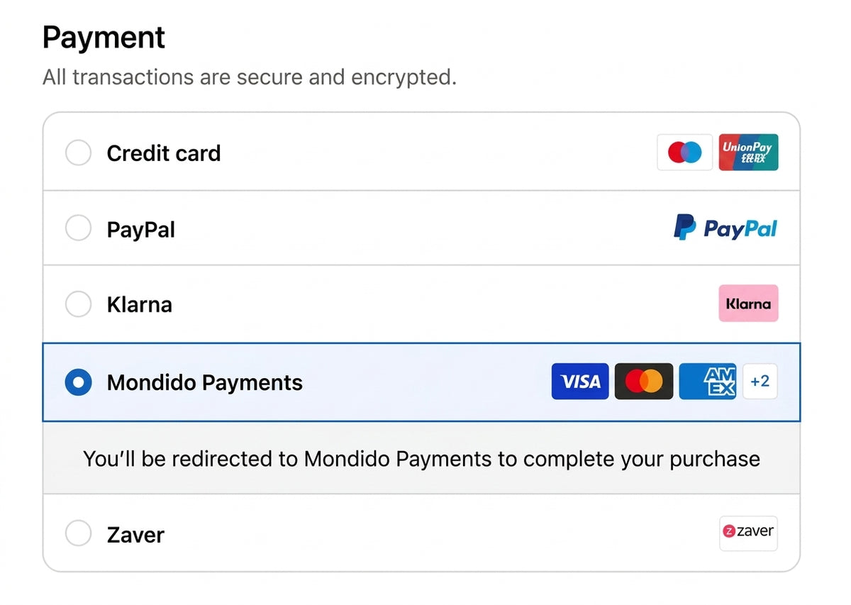 E-commerce checkout optimized for higher conversions